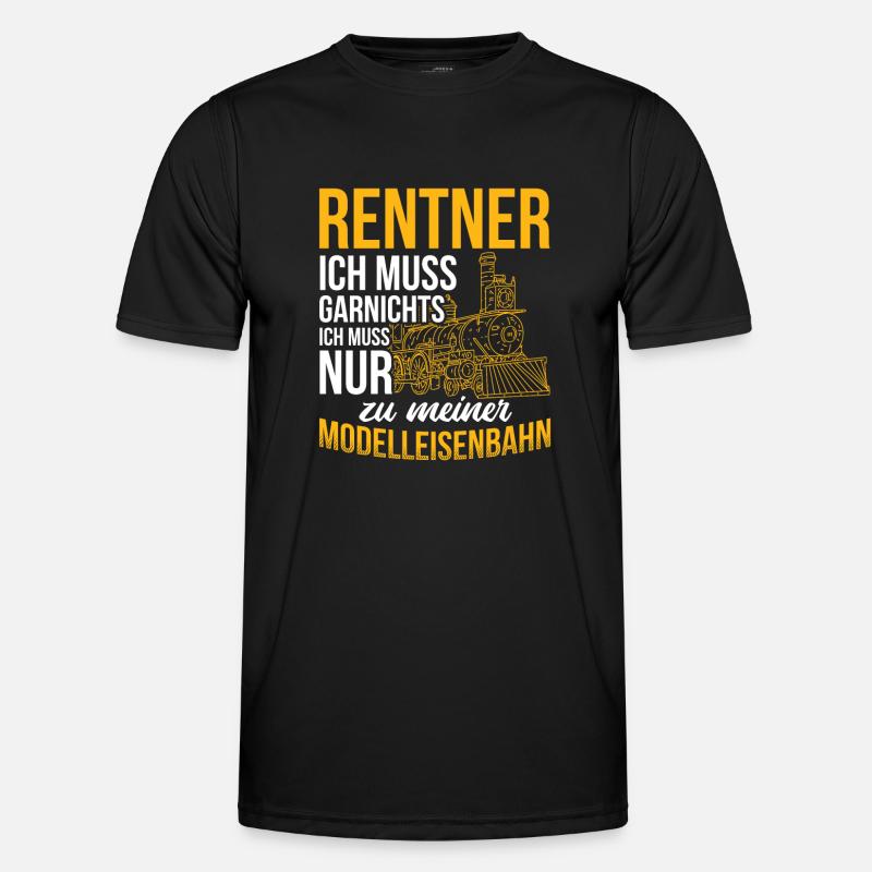 Dampflok Modelleisenbahn Eisenbahn Männer Funktions-T-Shirt