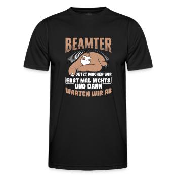 Beamter Arbeit Beamte - Männer Funktions-T-Shirt - Schwarz - Vorne - AI Model Male 178 dark (178cm)