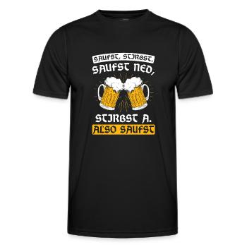 Bayern Dahoam Boarisch - Männer Funktions-T-Shirt - Schwarz - Vorne - AI Model Male 178 dark (178cm)