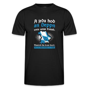 Jeda Hod Deppn unta Freind Bayrisch Freistaat - Männer Funktions-T-Shirt - Schwarz - Vorne - AI Model Male 178 dark (178cm)