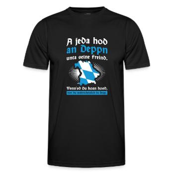 Bayern Dahoam Boarisch - Männer Funktions-T-Shirt - Schwarz - Vorne - AI Model Male 178 dark (178cm)