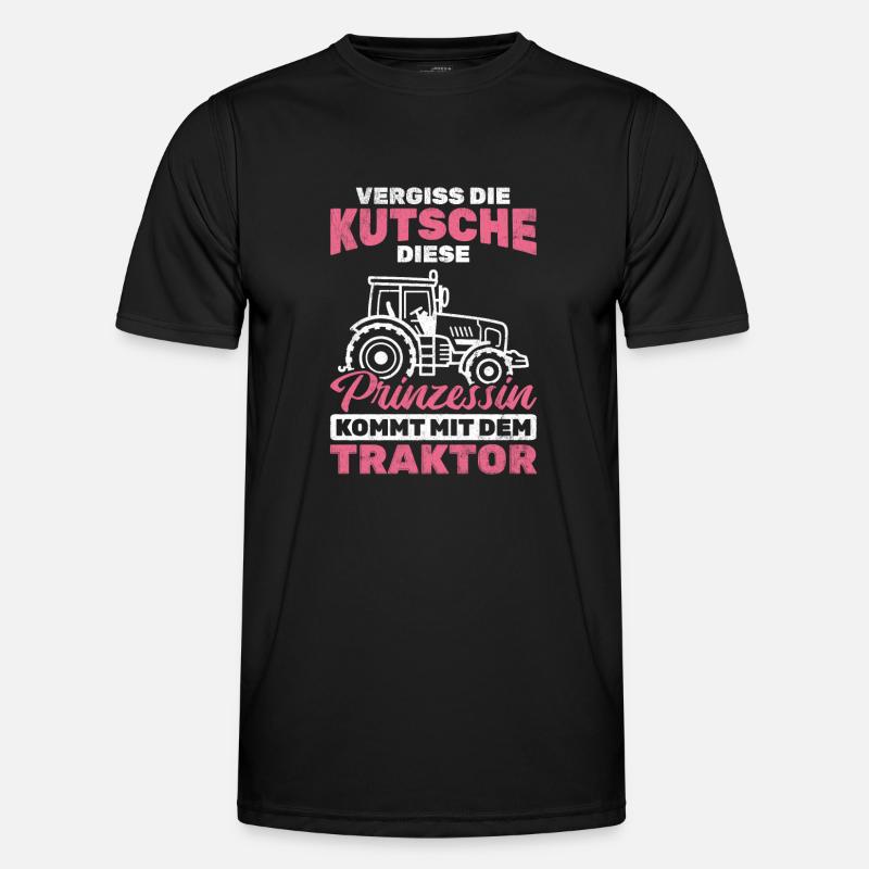 Traktor Bauer - Männer Funktions-T-Shirt - Schwarz