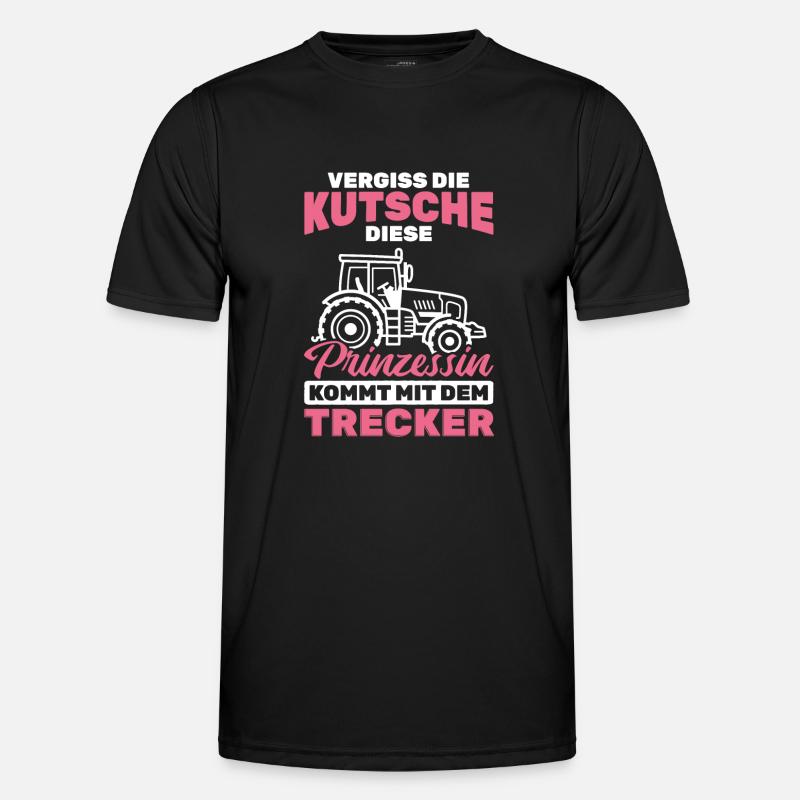 Traktor Bauer - Männer Funktions-T-Shirt - Schwarz