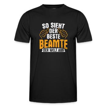 So Sieht Bester Beamte Der Welt Aus Beamter - Männer Funktions-T-Shirt - Schwarz - Vorne - AI Model Male 178 dark (178cm)