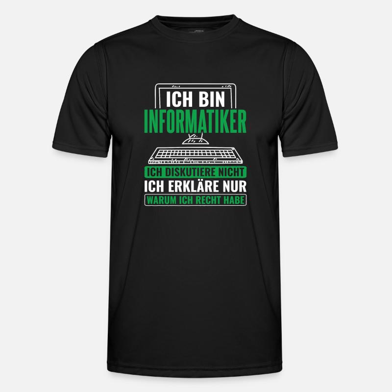 Informatik Informatiker Programmierer - Männer Funktions-T-Shirt - Schwarz