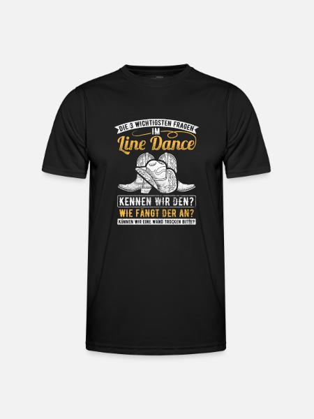 Line Dance Geschenk - Männer Funktions-T-Shirt - Schwarz