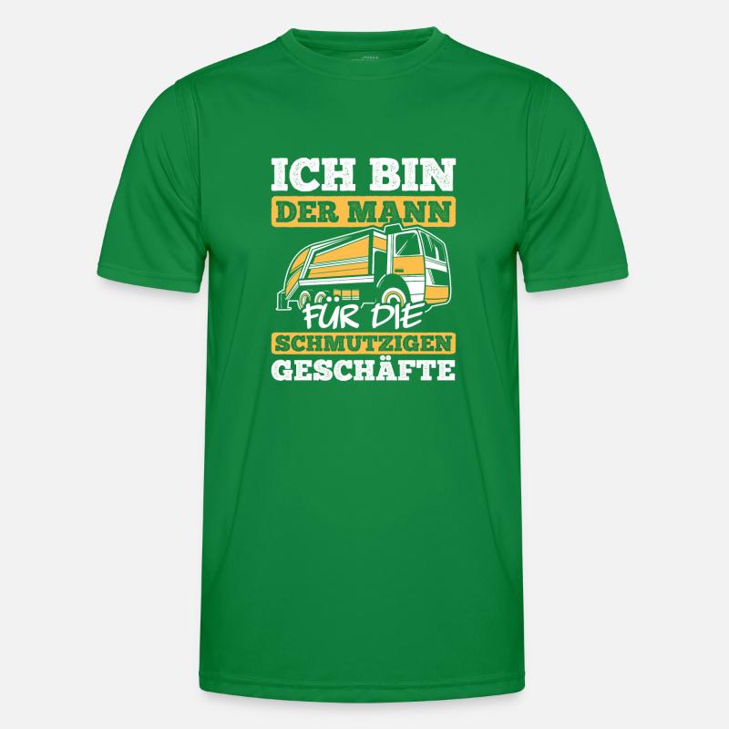 Müllmann Müllabfuhr Männer Funktions-T-Shirt
