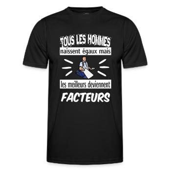les meilleurs deviennent facteurs - T-shirt sport Homme - noir - Devant - AI Model Male 178 dark (178cm)