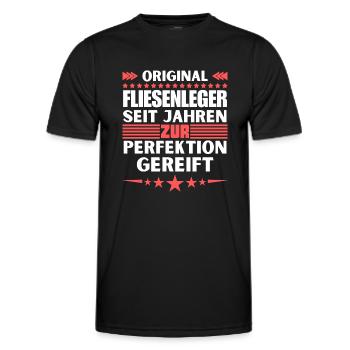 Tilers matured to perfection - Men's Functional T-Shirt - black - Front - AI Model Male 178 dark (178cm)