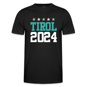 Tyrol 2024 Circuits - T-shirt sport Homme - noir - Devant - AI Model Male 178 dark (178cm)
