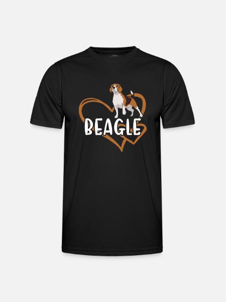 Beagle Heart - Men's Functional T-Shirt - black