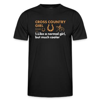 Rider Girl Definition Cross Country - Männer Funktions-T-Shirt - Schwarz - Vorne - AI Model Male 178 dark (178cm)