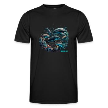 RÉCIF DE NINGALOO - T-shirt sport Homme - noir - Devant - AI Model Male 178 dark (178cm)