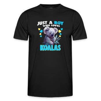 Juste un garçon qui aime les koalas - T-shirt sport Homme - noir - Devant - AI Model Male 178 dark (178cm)