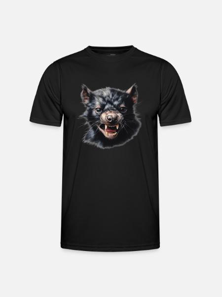 Looming Tasmanian devil - Men's Functional T-Shirt - black