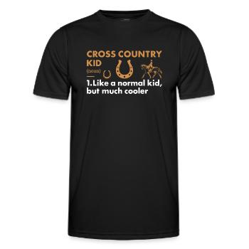 Rider Kid Definition Cross Country - Männer Funktions-T-Shirt - Schwarz - Vorne - AI Model Male 178 dark (178cm)