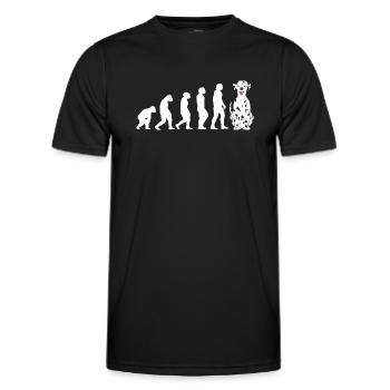 Evolution Dalmatian - Männer Funktions-T-Shirt - Schwarz - Vorne - AI Model Male 178 dark (178cm)