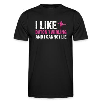 Baton Twirler J’aime Baton Twirling - T-shirt sport Homme - noir - Devant - AI Model Male 178 dark (178cm)