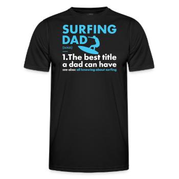 Sports Dad Surfing - Men's Functional T-Shirt - black - Front - AI Model Male 178 dark (178cm)