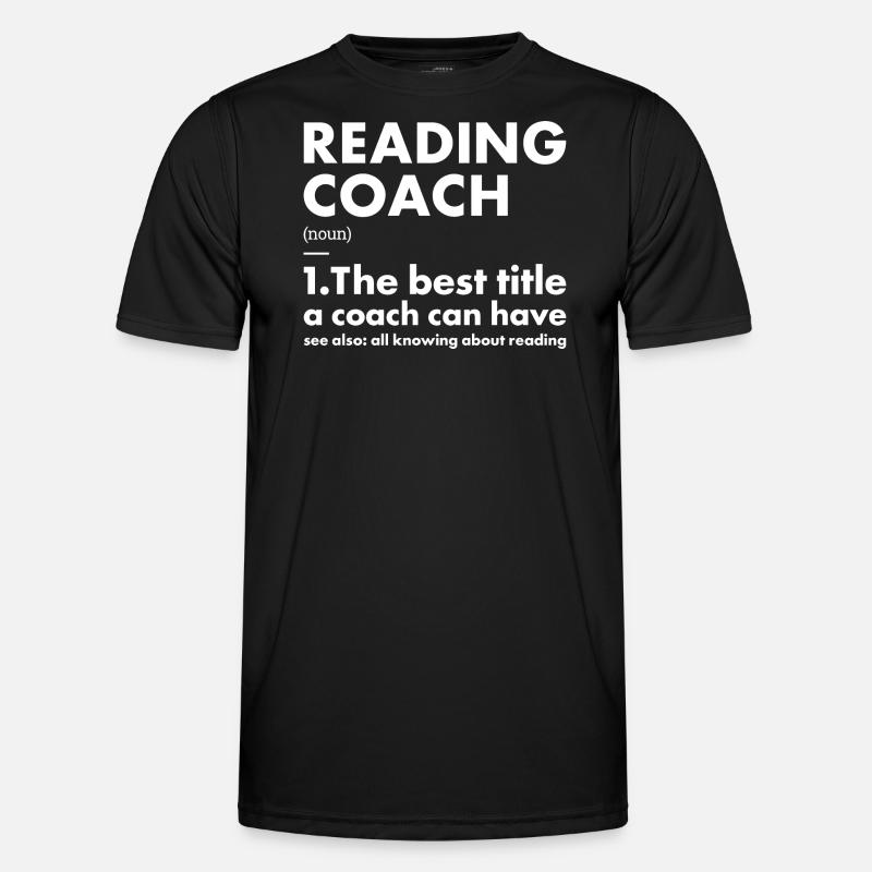 Reader Coach Definition Reading - Men's Functional T-Shirt - black
