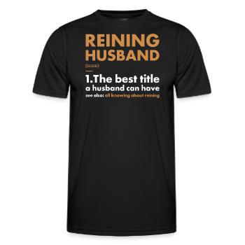 Pure Husband Definition Reining - Men's Functional T-Shirt - black - Front - AI Model Male 178 dark (178cm)