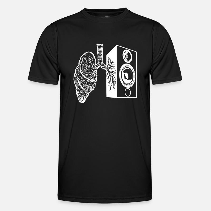 Lung speaker - Men's Functional T-Shirt - black