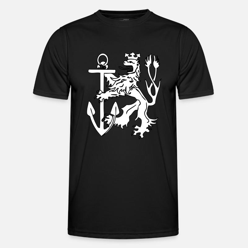 Düsseldorfer Löwe - Männer Funktions-T-Shirt - Schwarz