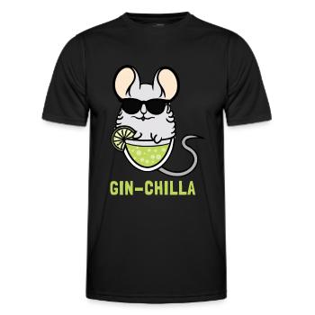 Chinchilla Gin Gin- - Männer Funktions-T-Shirt - Schwarz - Vorne - AI Model Male 178 dark (178cm)