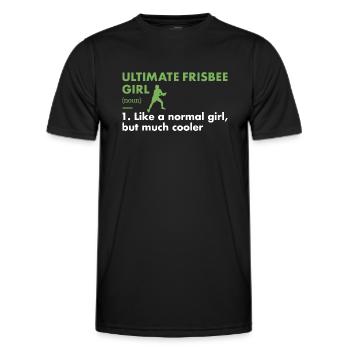 Sport Girl Définition Ultimate Frisbee - T-shirt sport Homme - noir - Devant - AI Model Male 178 dark (178cm)