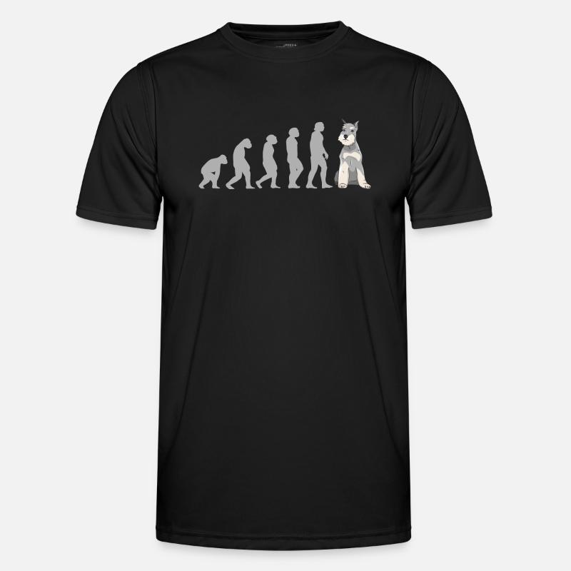 Evolution Schnauzer - Männer Funktions-T-Shirt - Schwarz