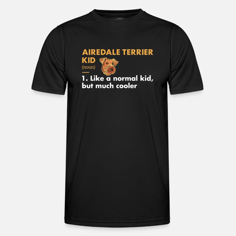 Airedale Terrier Kid Definition - Männer Funktions-T-Shirt - Schwarz