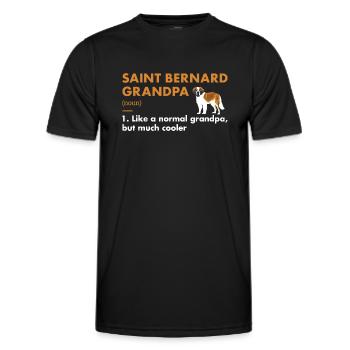 Définition de grand-père Saint-Bernard - T-shirt sport Homme - noir - Devant - AI Model Male 178 dark (178cm)