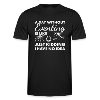 Cavalier Une journée sans concours complet - T-shirt sport Homme - noir - Devant - AI Model Male 178 dark (178cm)