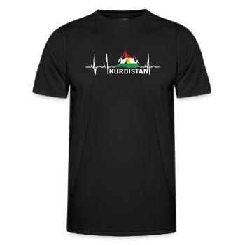 Drapeau du Kurdistan Bakur Bashur Rojava Rojhlt Newroz - T-shirt sport Homme - noir - Devant - AI Model Male 178 dark (178cm)