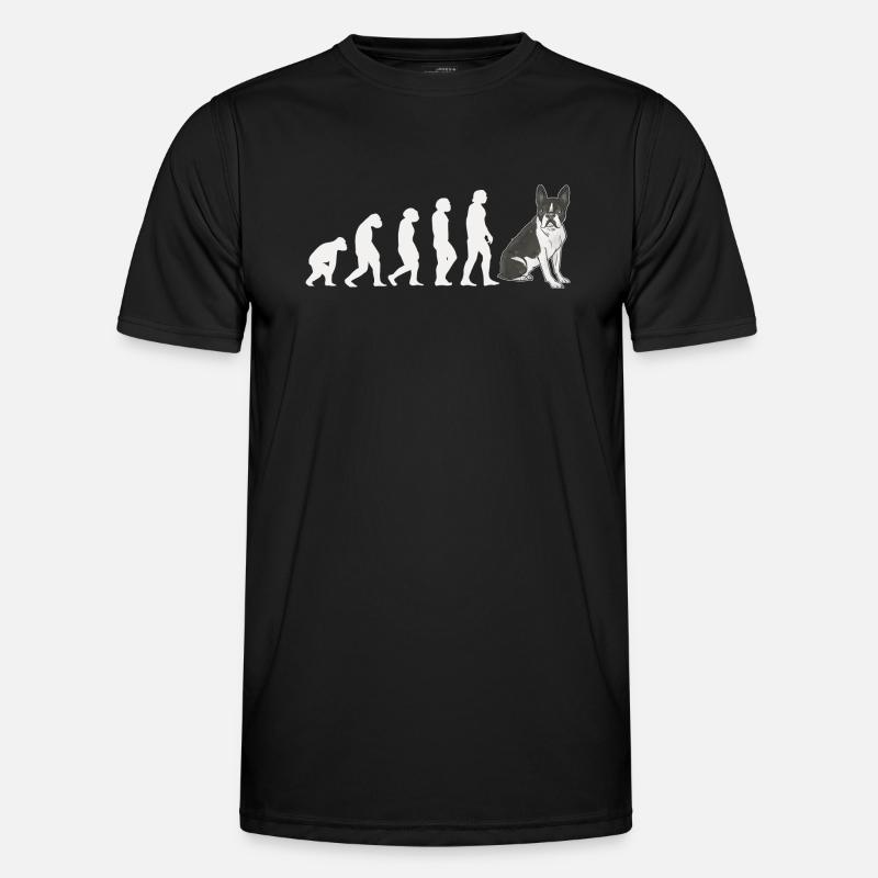 Evolution Boston Terrier - Men's Functional T-Shirt - black