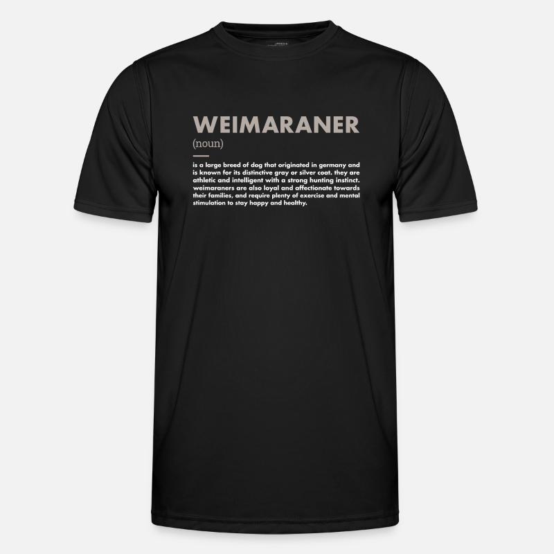 Weimaraner Definition - Männer Funktions-T-Shirt - Schwarz
