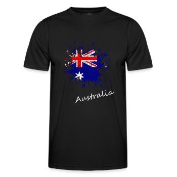Australien - Männer Funktions-T-Shirt - Schwarz - Vorne - AI Model Male 178 dark (178cm)