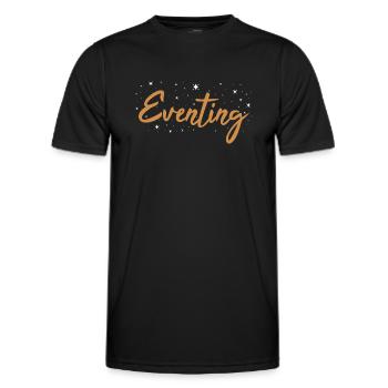 Rider Eventing - Men's Functional T-Shirt - black - Front - AI Model Male 178 dark (178cm)
