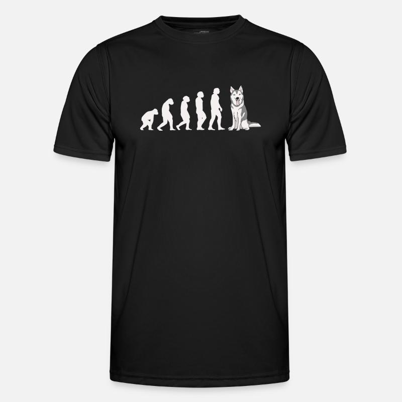 Evolution Siberian Husky - Men's Functional T-Shirt - black