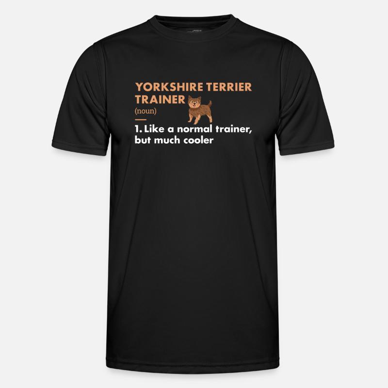 Yorkshire Terrier Trainer Definiton - Männer Funktions-T-Shirt - Schwarz