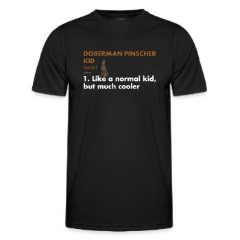 Doberman Pinscher Kid Definition - Men's Functional T-Shirt - black - Front - AI Model Male 178 dark (178cm)