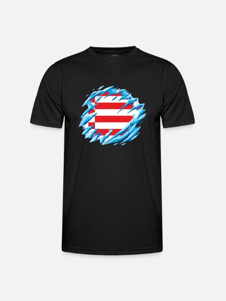 Bremen Flag Bremen Flag - Men's Functional T-Shirt - black