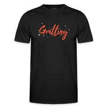 Griller Grilling - Men's Functional T-Shirt - black - Front - AI Model Male 178 dark (178cm)