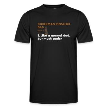 Doberman Pinscher Dad Definition - Men's Functional T-Shirt - black - Front - AI Model Male 178 dark (178cm)