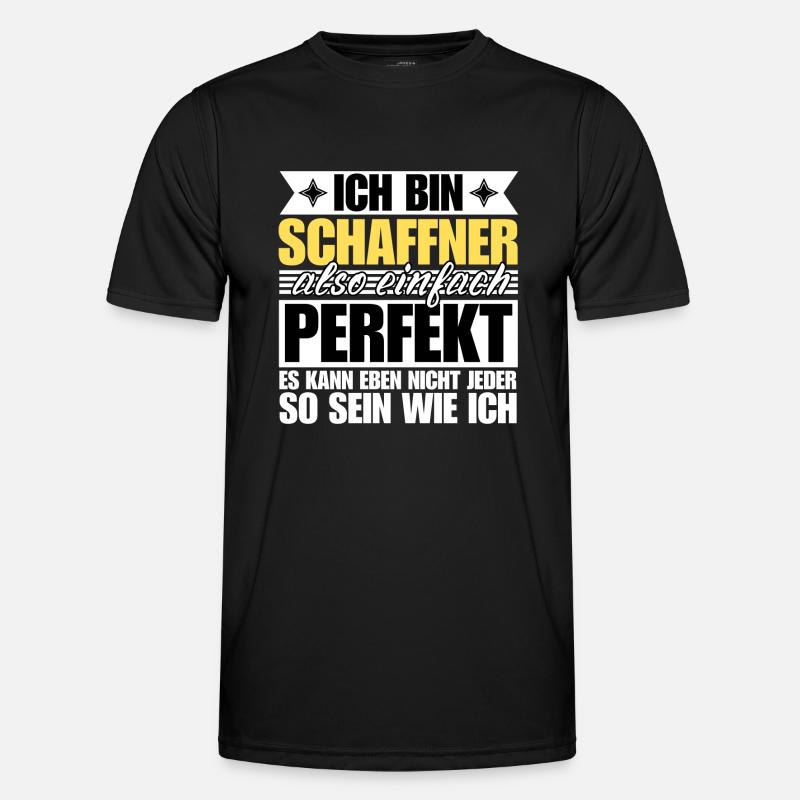 Perfekter Schaffner - Männer Funktions-T-Shirt - Schwarz