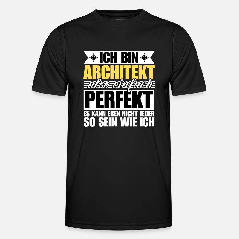 Perfekter Architekt - Männer Funktions-T-Shirt - Schwarz