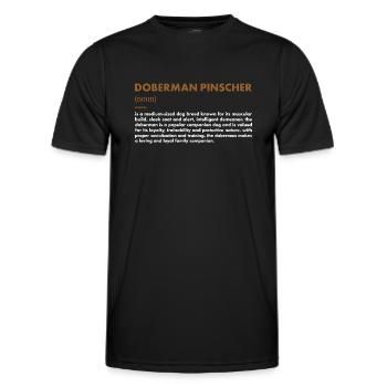 Doberman Pinscher Definition - Men's Functional T-Shirt - black - Front - AI Model Male 178 dark (178cm)