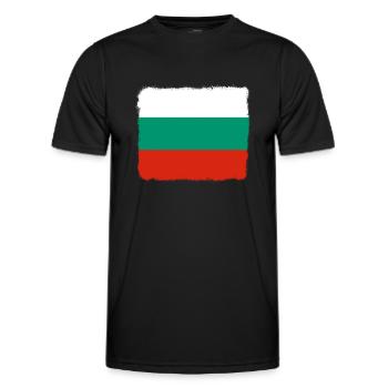 Bulgarien Flagge Bulgarische Fahne Goldstrand - Männer Funktions-T-Shirt - Schwarz - Vorne - AI Model Male 178 dark (178cm)