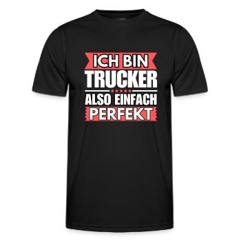 Einfach ein Perfekter Einfach ein Perfekter - Männer Funktions-T-Shirt - Schwarz - Vorne - AI Model Male 178 dark (178cm)