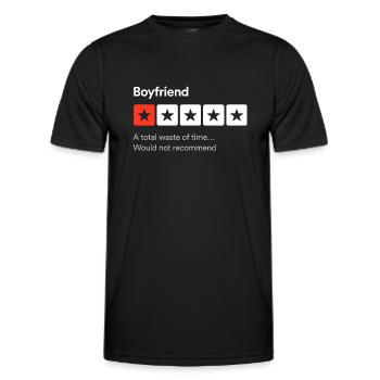Freund, eine totale Zeitverschwendung... Sarkastisch ein - Männer Funktions-T-Shirt - Schwarz - Vorne - AI Model Male 178 dark (178cm)